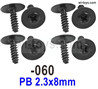 SG 1604 SG1604 Screws with 8 media.1604-060.PB 2.3x8mm.Total 8pcs
