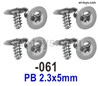 SG 1604 SG1604 Screws with 8 media.1604-061.PB 2.3x5mm.Total 8pcs