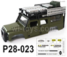 SG 2801 SG2801 P28-023 Body Shell Assembly,Car Body Assembly-Green.
