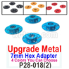 SG 2801 SG2801 Upgrade Metal 7mm Hex Adapter.P28-018(2).Total 4 color you can choose.
