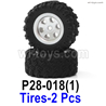 SG 2801 SG2801 Tires Parts Wheel assembly,Tires Assembly.P28-018(1).It include the Tires lether and Wheel hub.Total 2pcs.