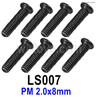 SG 2801 SG2801 Screws Parts LS007 Screws.Phillips Round Head screws.PM 2.0x8mm.Total 8pcs.