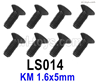 SG 2801 SG2801 Screws Parts LS014 Screws.PPhillips Countersunk Head Screw.KM 1.6x5mm.Total 8pcs.