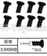 SuBotech BG1507 WLS005 Countersunk head screws(8pcs)-M2.6X5KB