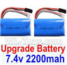 Subotch BG1515 Parts-76-02 DZDC01 Upgrade 7.4V 2200mah 15C Battery(2pcs),Subotech BG1515 RC Car Spare parts Accessories,1:12 4WD BG1515 RC Racing Car parts,High Speed Drifting Buggy Parts