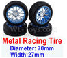 Subotech BG1520 Upgrade Metal Racing Tire(4 set)-Metal Wheel hub+Tire