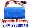 Subotech BG1525 Upgrade Battery Packs, 2S 7.4V 2200mah Lipo Battery. Total 1pcs. DZDC01. Run More time and more power.