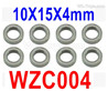 Subotech BG1525 Ball bearing. WZC004. 10X15X4MM.