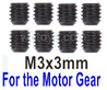 UDIRC Breaker 1601 M3X3 Machine screwsFor the Official Motor Gear-8pcs