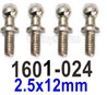 UDIRC Breaker 1601 Ball head screws-1601-024-4pcs-2.5x12mm