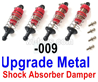 UDIRC Breaker 1601 Parts-Upgrade Metal Shock absorber Damper.Total 4pcs. Front and Rear.1601-008 +009.