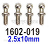 UDIRC 1602 Panther Ball head screws-1602-019-2.5x10mm-4pcs
