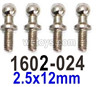 UDIRC 1602 Panther Ball head screws-1602-024-4pcs-2.5x12mm