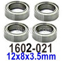 UDIRC 1602 Panther Ball Bearings-1602-021-12x8x3.5mm-4pcs