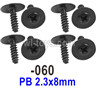 UDIRC 1602 Panther Screws with 8 media.1602-060.PB 2.3x8mm.Total 8pcs