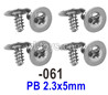 UDIRC 1602 Panther Screws with 8 media.1602-061.PB 2.3x5mm.Total 8pcs