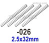 UDI RC 1603 Optical axis.1601-026,2.5X32mm.Total 4pcs. UDI 1603 1/16 Rally Car Accessories..