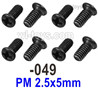 UDI RC 1603 Screws.1601-049.PM 2.5x5mm.Total 8pcs. UDI 1603 1/16 Rally Car Accessories..
