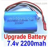 UDIRC 1608 Upgrade 7.4V 2200MAH Battery With JST Plug(1pcs)-Size-65X38X18mm. UDI 1608 1/16 Rally Car Accessories.
