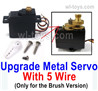 UDIRC 1608 Upgrade Metal Servo with 5 wire. Only be used for the Brush Version. UDI 1608 1/16 Rally Car Accessories.