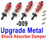 UDIRC 1608 Upgrade Metal Shock absorber Damper.Total 4pcs. Front and Rear.1601-008 +009. UDI 1608 1/16 Rally Car Accessories.