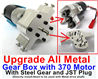 WPL B-16 B16 Parts-04-03 Upgrade All Metal Gear Box with 370 Motor and Steel gear,JST Plug(Directlry install,and it need to be used with 31-03 pr 31-04 Metal drive shaft together),WPL B-16 B16 RC Car Parts,WPL 6X6 Parts,WPL B16 B-16 RC Military Truck Spar