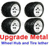 WPL B-36 B36 URAL-4360 Spare Parts-02-13 Upgrade Metal wheel hub and Tire lether(4 set)-White,WPL B-36 B36 RC Car Parts,WPL Parts,WPL B-36 B36 RC Military Truck Spare parts Accessories,WPL 6X6 1:16 Off-road Truck Parts