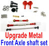 WPL B-36 B36 URAL-4360 Spare Parts-08-11 Upgrade Front All Metal Axle shaft Set-Red,WPL B-36 B36 RC Car Parts,WPL Parts,WPL B-36 B36 RC Military Truck Spare parts Accessories,WPL 6X6 1:16 Off-road Truck Parts