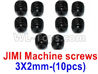 WPL B-36 B36 URAL-4360 Spare Parts-08-21 JIMI Machine screws(3X2mm)-10pcs,WPL B-36 B36 RC Car Parts,WPL Parts,WPL B-36 B36 RC Military Truck Spare parts Accessories,WPL 6X6 1:16 Off-road Truck Parts