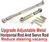 WPL B-36 B36 URAL-4360 Spare Parts-09-07 Upgrade Adjustable Metal Horizontal Rod and Servo Rod-Include the Wrench and Screws-Reduce steering vacancy-Silver,WPL B-36 B36 RC Car Parts,WPL Parts,WPL B-36 B36 RC Military Truck Spare parts Accessories,WPL 6X6 1:16 Off-road Truck Parts
