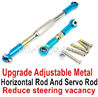 WPL B-36 B36 URAL-4360 Spare Parts-09-08 Upgrade Adjustable Metal Horizontal Rod and Servo Rod-Include the Wrench and Screws-Reduce steering vacancy-Blue,WPL B-36 B36 RC Car Parts,WPL Parts,WPL B-36 B36 RC Military Truck Spare parts Accessories,WPL 6X6 1:16 Off-road Truck Parts