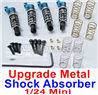 WPL B-36 B36 URAL-4360 Spare Parts-10-06 Upgrade Metal absorber(4pcs)-Also include the screws and 8pcs spring-33mm length between the two hole,WPL B-36 B36 RC Car Parts,WPL Parts,WPL B-36 B36 RC Military Truck Spare parts Accessories,WPL 6X6 1:16 Off-road Truck Parts