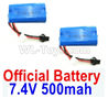 WPL B-36 B36 URAL-4360 Spare Parts-14-04 Official 7.4V 500Mah Battery(2pcs),WPL B-36 B36 RC Car Parts,WPL Parts,WPL B-36 B36 RC Military Truck Spare parts Accessories,WPL 6X6 1:16 Off-road Truck Parts