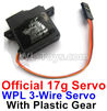 WPL B-36 B36 URAL-4360 Spare Parts-17-01 Official WPL 3-Wire 17g Servo with Plastic Gear,WPL B-36 B36 RC Car Parts,WPL Parts,WPL B-36 B36 RC Military Truck Spare parts Accessories,WPL 6X6 1:16 Off-road Truck Parts