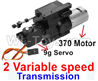 WPL B14 B-14 4X4 Truck Parts 2 Variable speed Gear box,two speed transmit gearbox(With 370 Motor and 9g Servo).
