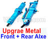 WPL B14 B-14 4X4 Truck Parts Upgrade Metal Front axle+Upgrade Metal Rear axle-Blue color.
