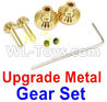 WPL B14 B-14 4X4 Truck Parts Upgrade Metal Gear set(Total 4pcs) with Wrench and JIMI Screws-Golden color.