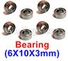 WPL B14 B-14 4X4 Truck Parts Bearing(6X10X3mm)-8pcs.
