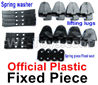 WPL B14 B-14 4X4 Truck Parts Official Plastic Fixed piece(Include lifting lugs(8pcs)+Spring Fixed piece(8pcs)+Fixed Sea(4pcs)),WPL B14 B-14 RC Car Parts,WPL 4X4 Parts,WPL B14 B-14 RC Military Truck Spare parts Accessories,WPL 1:16 Off-road Truck Par