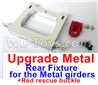 WPL B14 B-14 4X4 Truck Parts Upgrade Metal Rear Fixture for the Metal girders & Red rescue buckle.