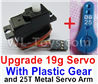 WPL B14 B-14 4X4 Truck Parts Upgrade 3-wire 17g Servo & Upgrade 25T Metal Servo Arm.