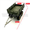 WPL B14 B-14 4X4 Truck Parts Original self-loading 4 wheel trailer accessories-For DIY Parts-Green-32X13X14cm.