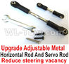WPL B14 B-14 4X4 Truck Parts Upgrade Adjustable Metal Horizontal Rod and Servo Rod-Include the Wrench and Screws-Reduce steering vacancy.