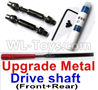 WPL B14 B-14 4X4 Truck Parts Upgrade Front and Middle Metal Drive shaft(2pcs-Black color)-with screws,wrench and Sickl.