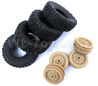 WPL B16 Parts-02-02 Official Tire Lether(4pcs)+ Official wheel hub(4pcs)-Yellow,WPL B16 B-16 RC Car Accessories