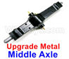 WPL B16 Parts-06-07 Upgrade Metal Middle axle-Black color,WPL B16 B-16 RC Car Accessories