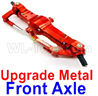 WPL B16 Parts-06-14 Upgrade Metal Front axle-Red color,WPL B16 B-16 RC Car Accessories