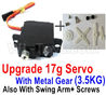WPL B16 Parts-17-01 Official WPL 3-Wire 17g Servo with Plastic Gear,,WPL 6X6 Accessories,WPL B16 B-16 RC Military Truck Spare Accessories