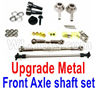 WPL C14 C-14 Hercules Parts-08-10 Upgrade Front All Metal Axle shaft Set-SilverWPL C14 C-14 RC Car Parts,WPL Hercules Parts,WPL C14 C-14 RC Military Truck Spare parts Accessories,WPL 4X4 1:16 Off-road Truck Parts