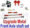 WPL C14 C-14 Hercules Parts-08-11 Upgrade Front All Metal Axle shaft Set-RedWPL C14 C-14 RC Car Parts,WPL Hercules Parts,WPL C14 C-14 RC Military Truck Spare parts Accessories,WPL 4X4 1:16 Off-road Truck Parts